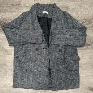 Gray Plaid Women's Blazer